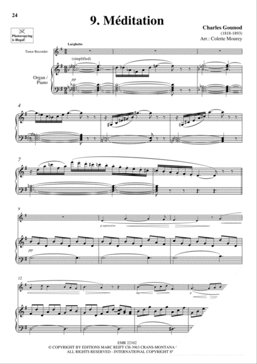 20 Greatest Meditations Tenor Recorder scores gallery preview page 11