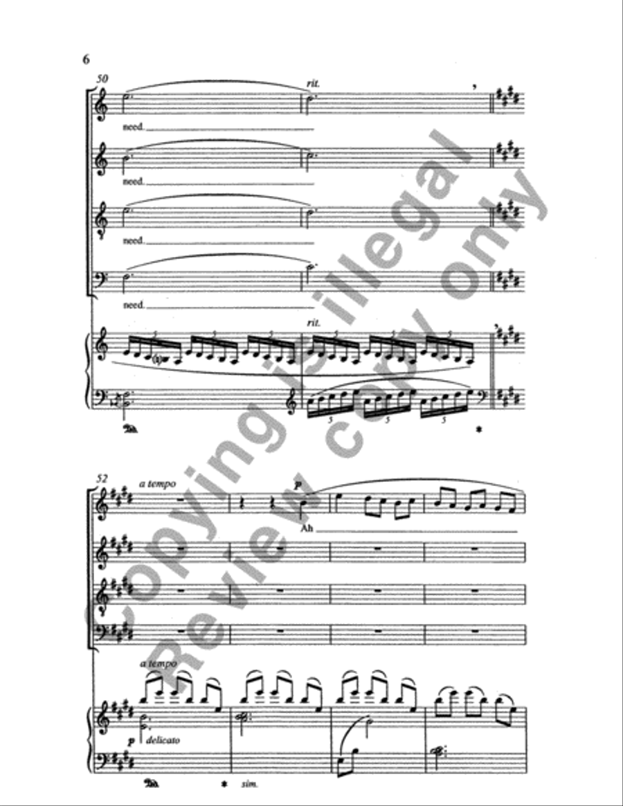 I Will Be Earth (Choral Score) SSATB scores gallery preview page 7