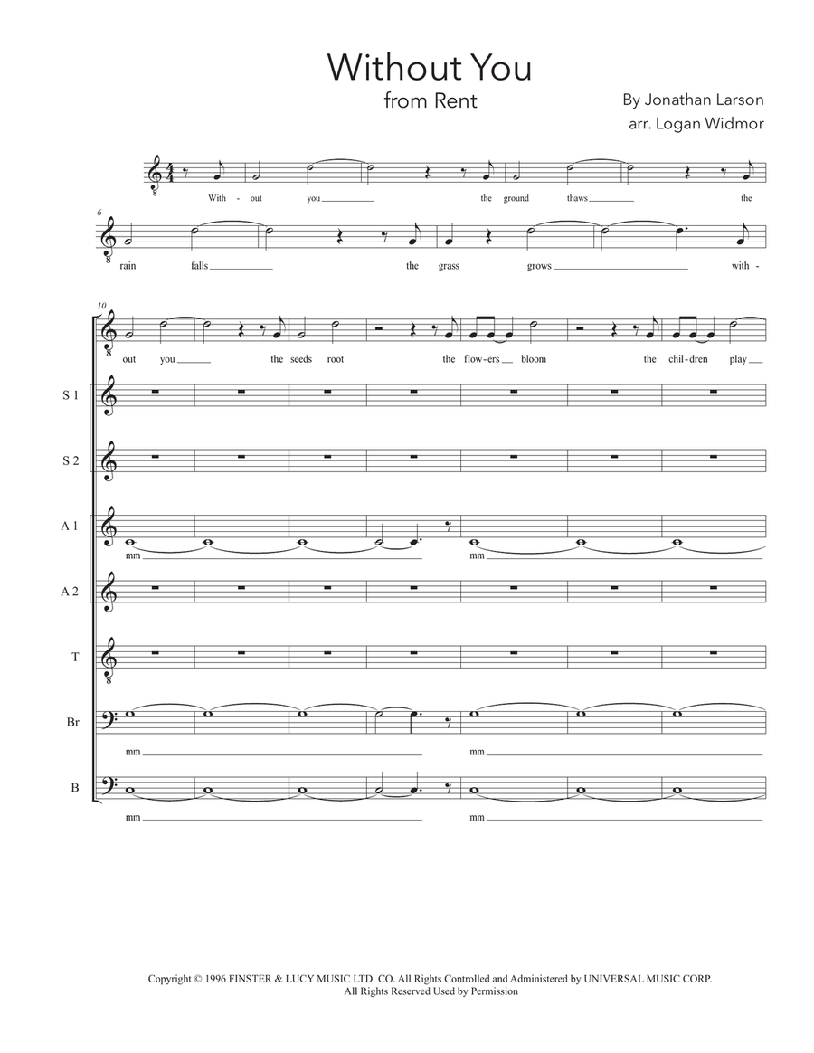 Without You Divisi scores gallery preview page 1