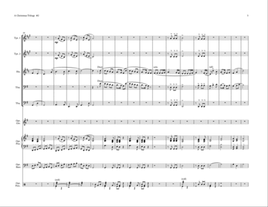 A Christmas Trilogy #2 (Brass Quintet) Brass Quintet scores gallery preview page 3