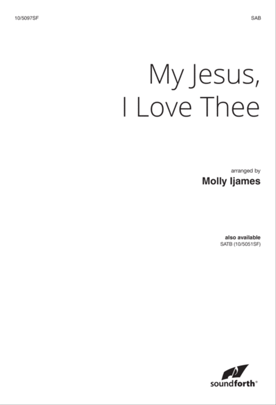 My Jesus, I Love Thee 3-Part scores gallery preview page 1