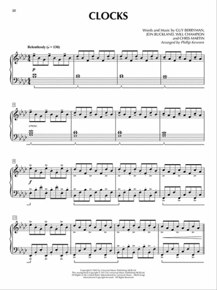 Coldplay for Classical Piano Piano Solo scores gallery preview page 3
