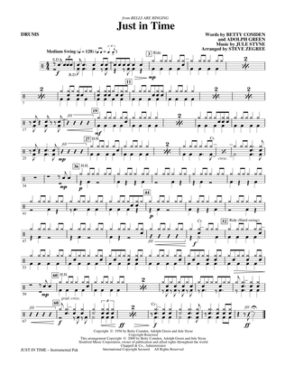 Just In Time (from Bells Are Ringing) (arr. Steve Zegree) - Drums