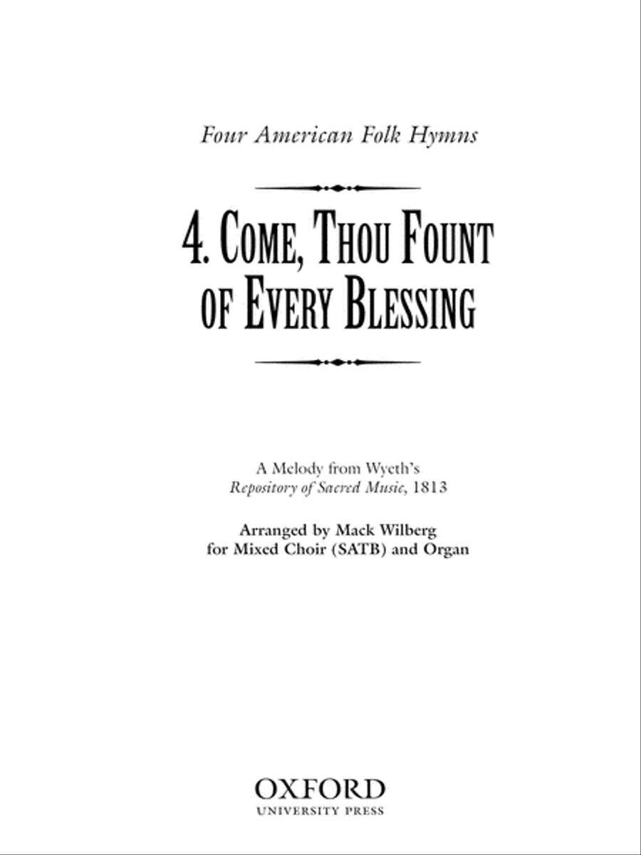 Come, thou fount of every blessing 4-Part scores gallery preview page 2
