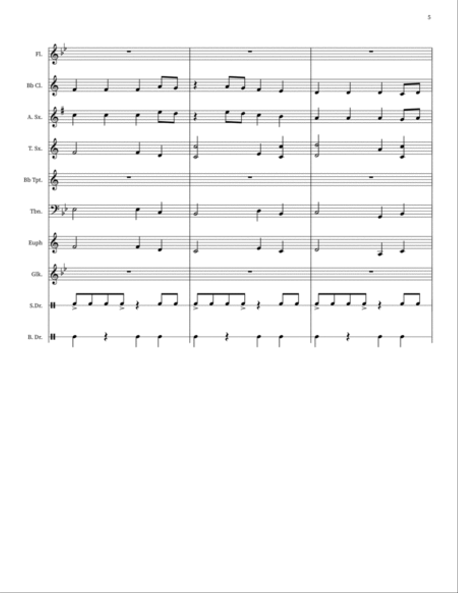 Where Dorian Ends Up Where Dorian Ends Up Concert Band scores gallery preview page 5