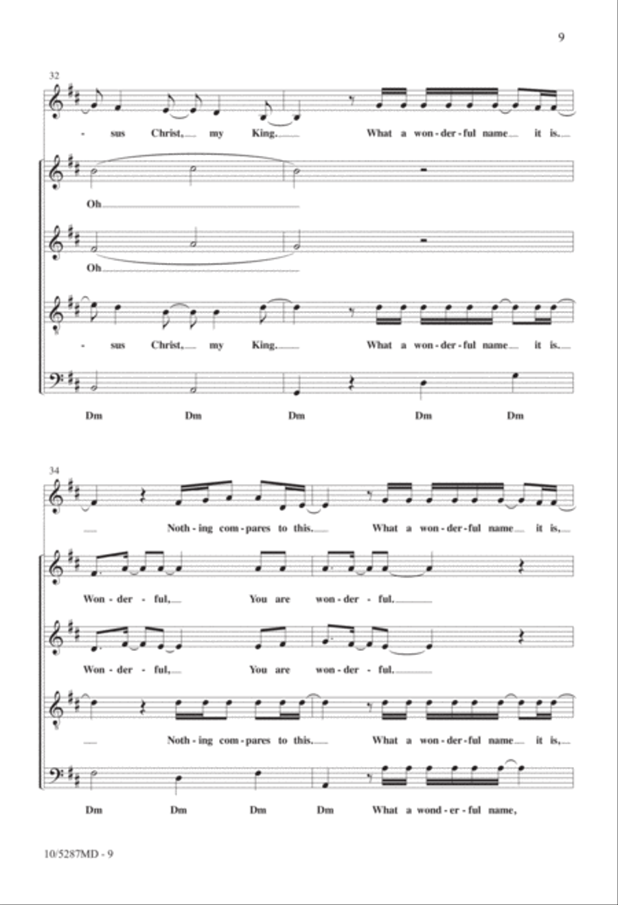 What a Beautiful Name 4-Part scores gallery preview page 9