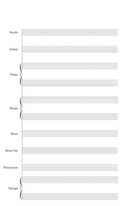 Modified Orchestral Template Manuscript Paper