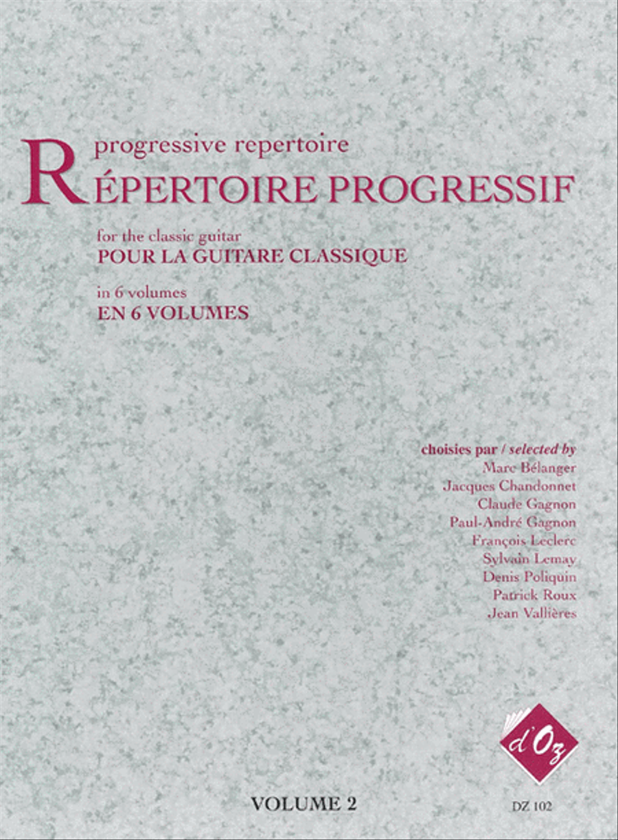 Répertoire progressif pour la guitare, vol. 2 Classical Guitar scores gallery preview page 1