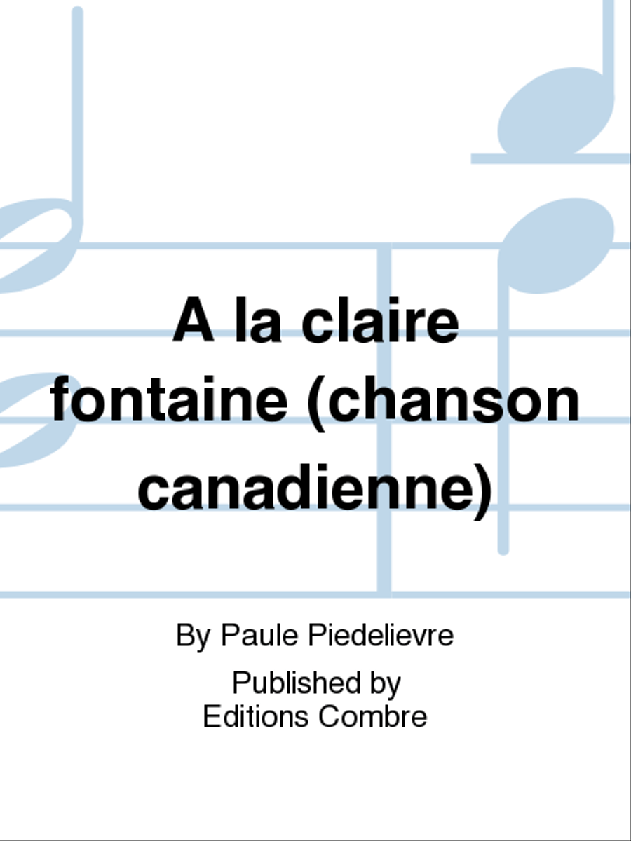 A la claire fontaine (chanson canadienne) 4-Part scores gallery preview page 1
