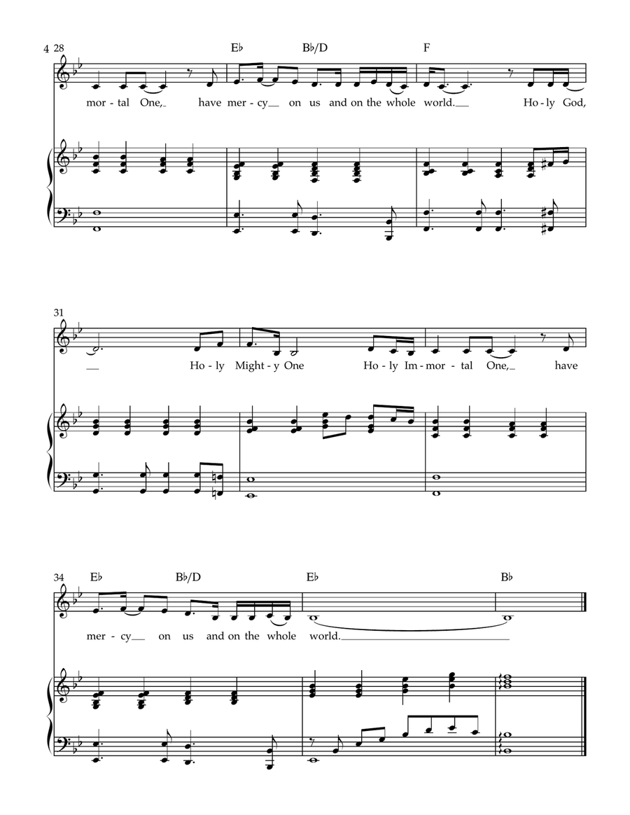 The Chaplet of Divine Mercy in Song - In four keys (Bb, C, D, & Eb) and Choir SATB 4-Part scores gallery preview page 5