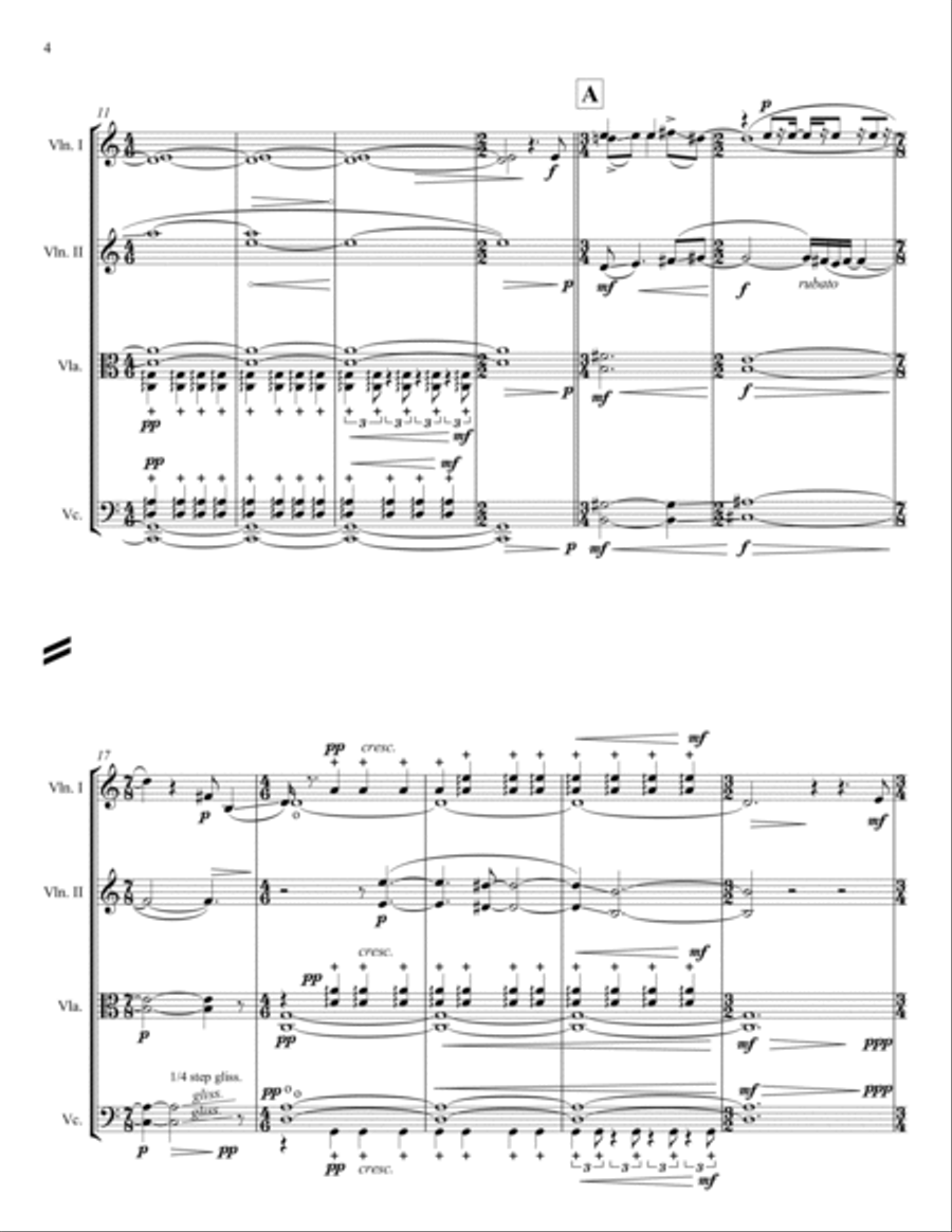 Jerusalem Stones String Quartet scores gallery preview page 4