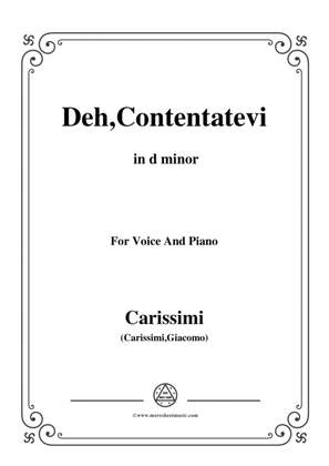 Carissimi-Deh,Contentatevi,from 'A Cantata',in d minor,for Voice and Piano
