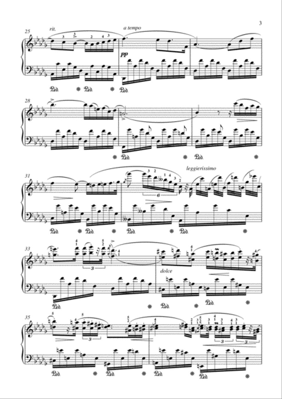 Chopin - Nocturne in D-flat Major, Op. 27, No. 2 Piano Solo scores gallery preview page 4