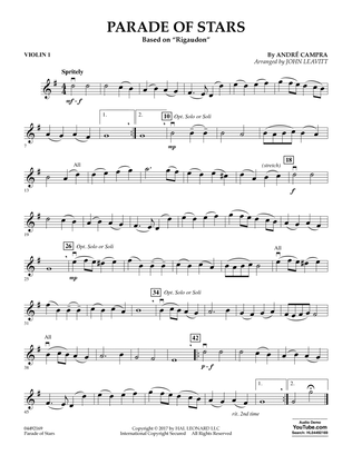 Parade of Stars - Violin 1