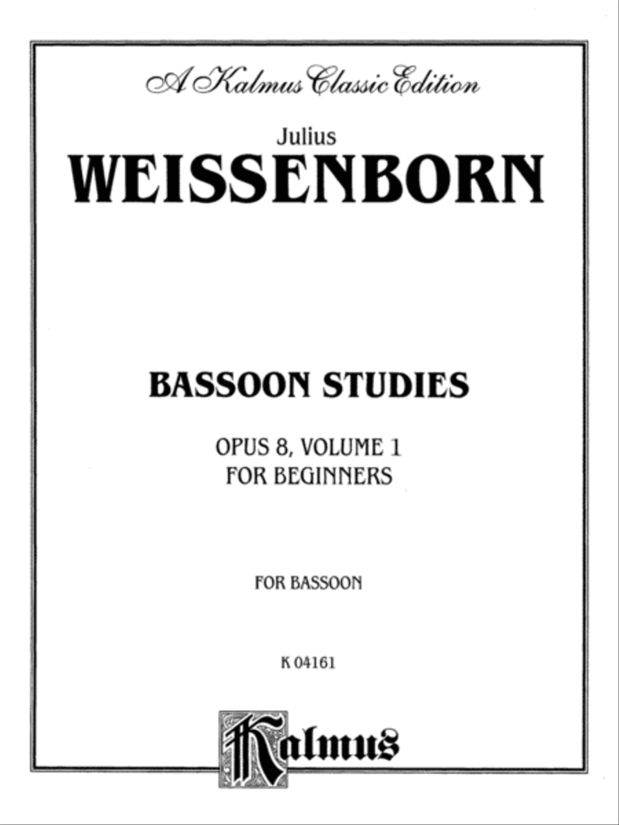 Bassoon Studies for Beginners, Op. 8