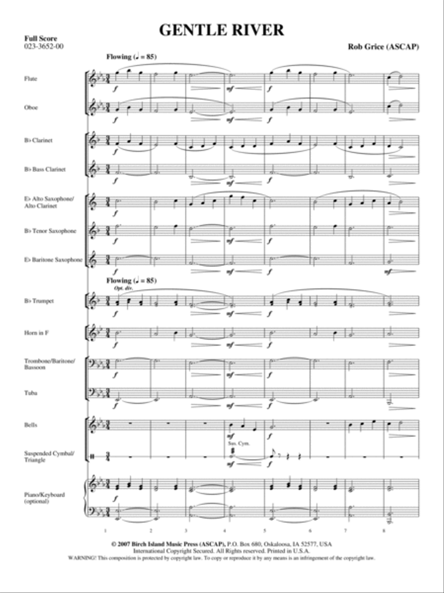 Gentle River Concert Band scores gallery preview page 2