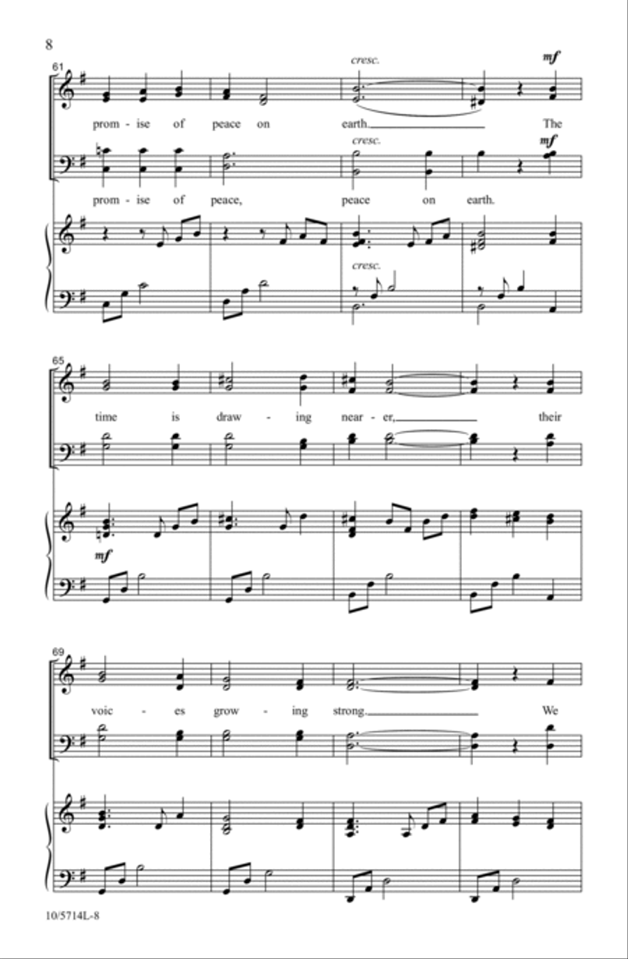 Angels Preparing the Song 4-Part scores gallery preview page 8