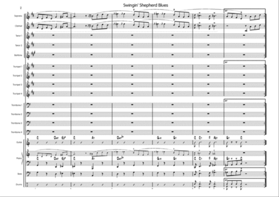 Swingin' Shepherd Blues Big Band scores gallery preview page 3