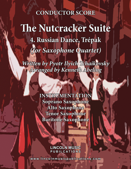 The Nutcracker Suite - 4. Russian Dance, Trépak (for Saxophone Quartet SATB) image number null