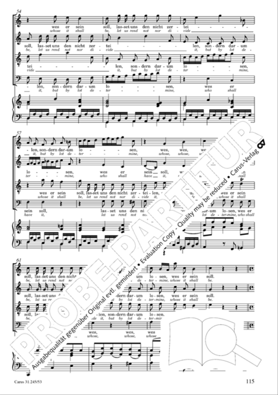 St. John Passion (Johannes-Passion) 4-Part scores gallery preview page 116