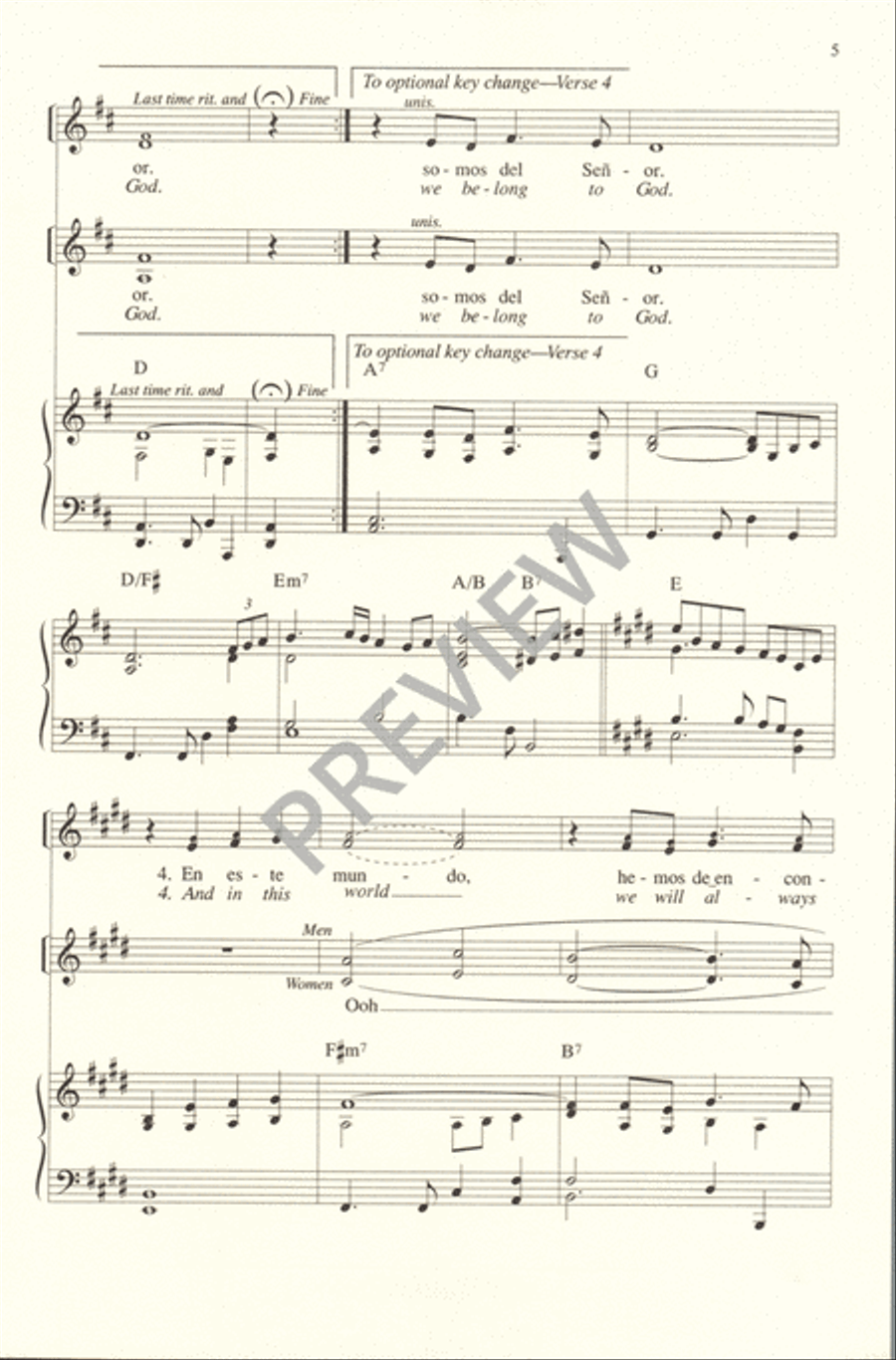 Pues Si Vivimos 3-Part scores gallery preview page 5