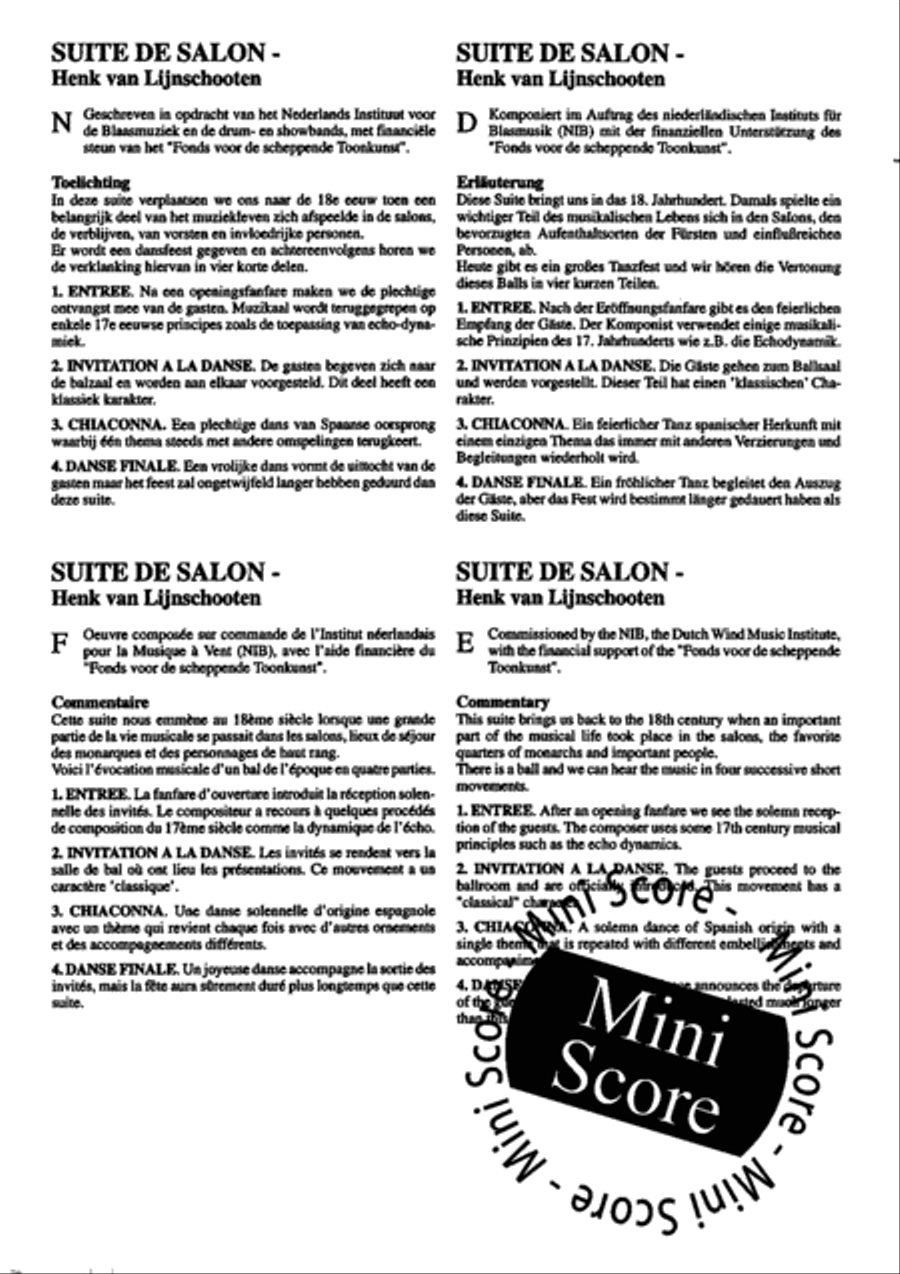 Suite de Salon Concert Band scores gallery preview page 4