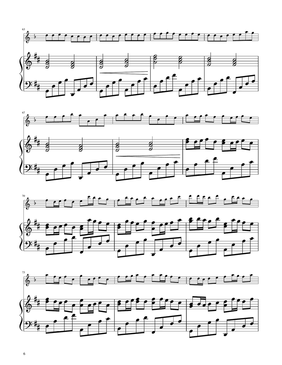 Canon in D - Oboe D'amore Solo w/ Piano Oboe scores gallery preview page 6