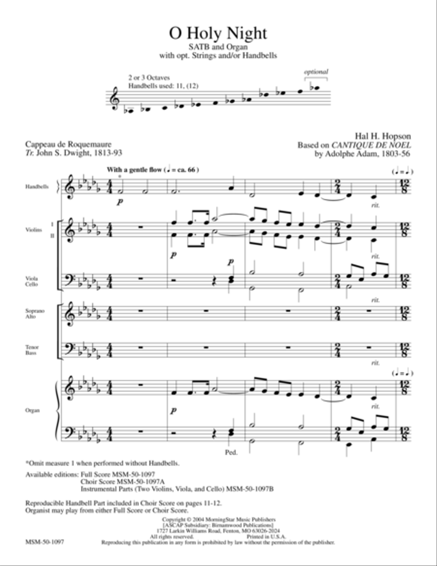 O Holy Night Choir scores gallery preview page 1