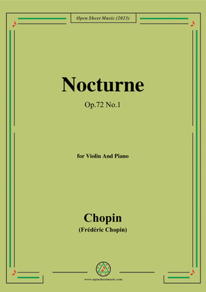 Book cover for Chopin-Nocturne,Op.72 No.1
