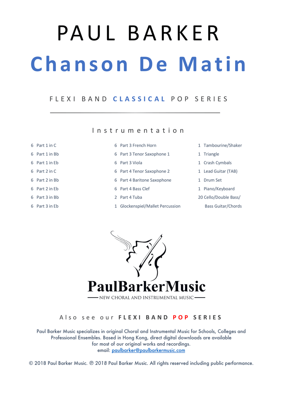 Chanson De Matin (Flexible Instrumentation) Concert Band scores gallery preview page 2