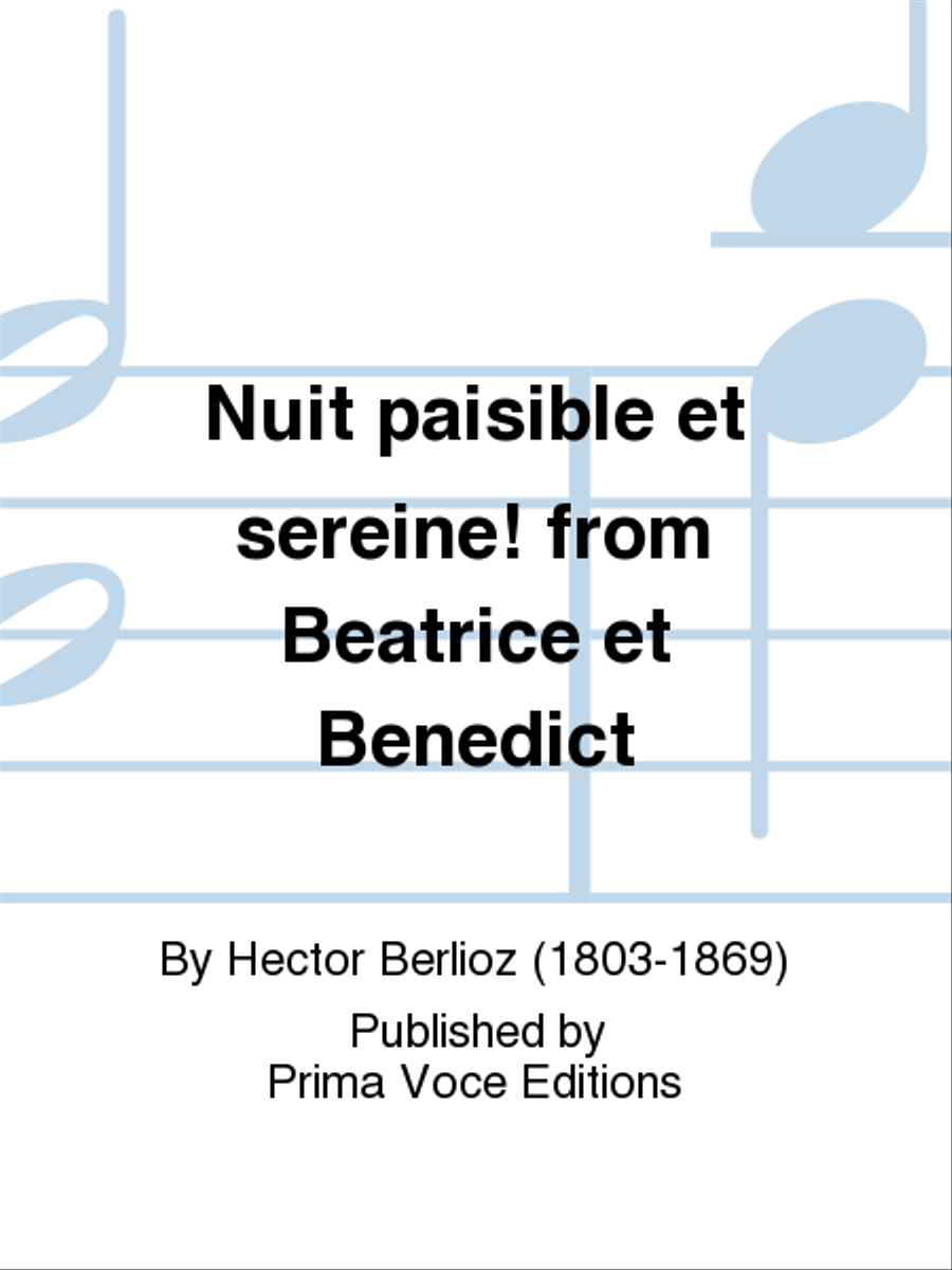 Nuit paisible et sereine! from Beatrice et Benedict Mezzo-Soprano Voice scores gallery preview page 1