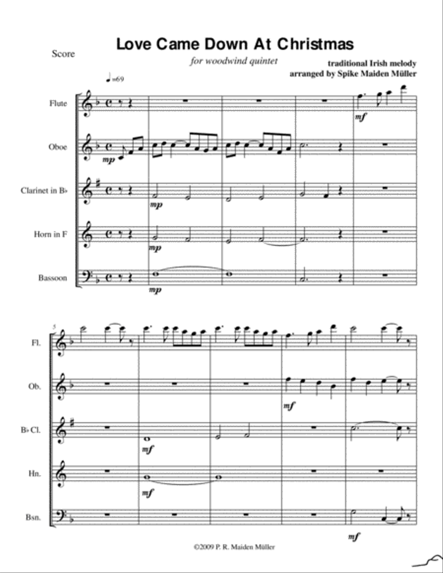 Love Came Down at Christmas Small Ensemble scores gallery preview page 2