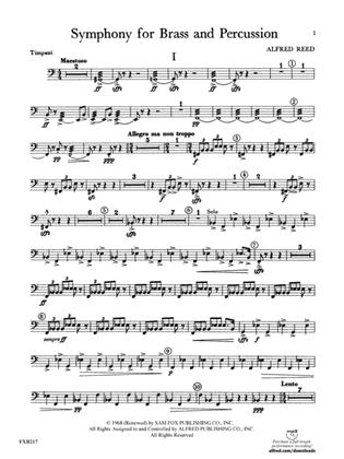 Symphony for Brass and Percussion: Timpani