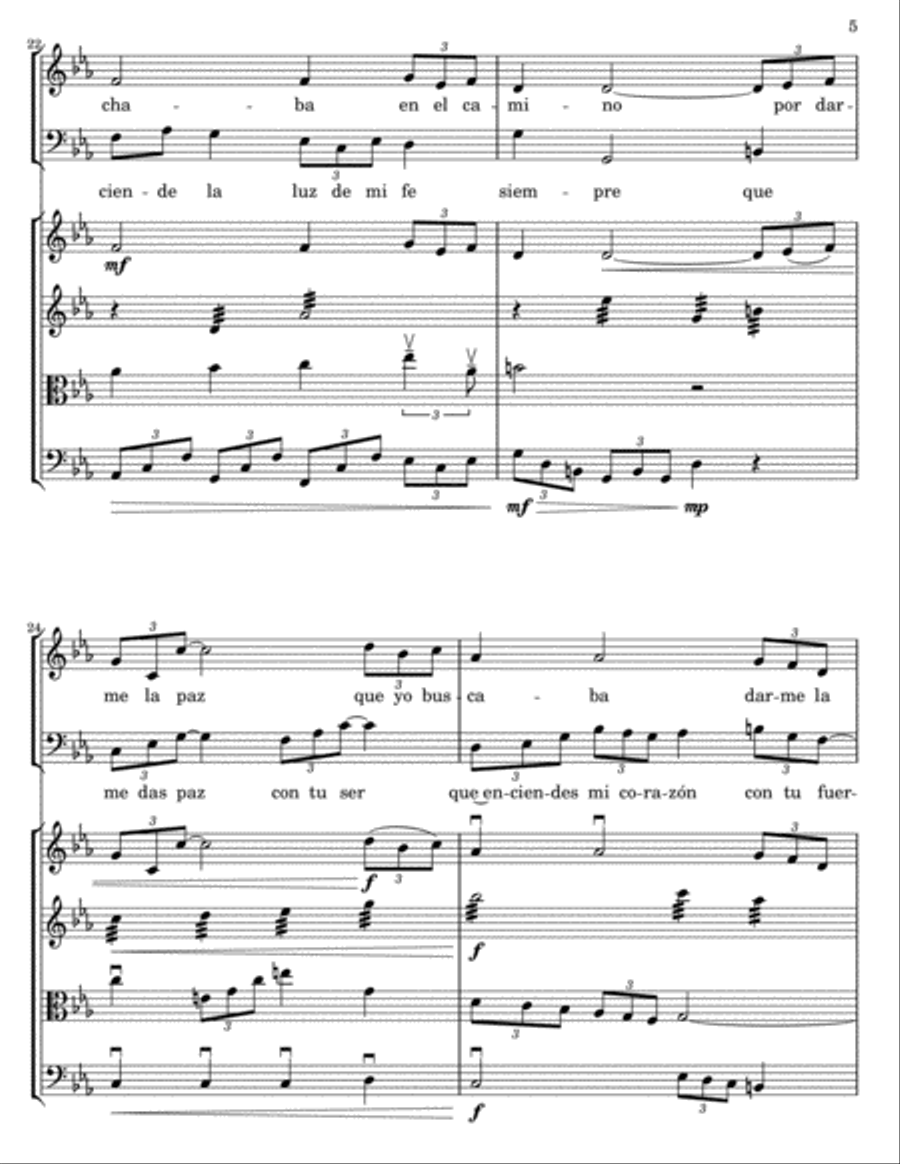 Oh Señor String Quartet scores gallery preview page 5