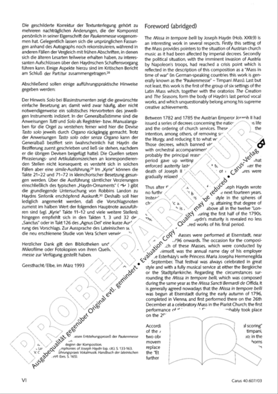 Mass in time of war (Missa in tempore belli) 4-Part scores gallery preview page 7