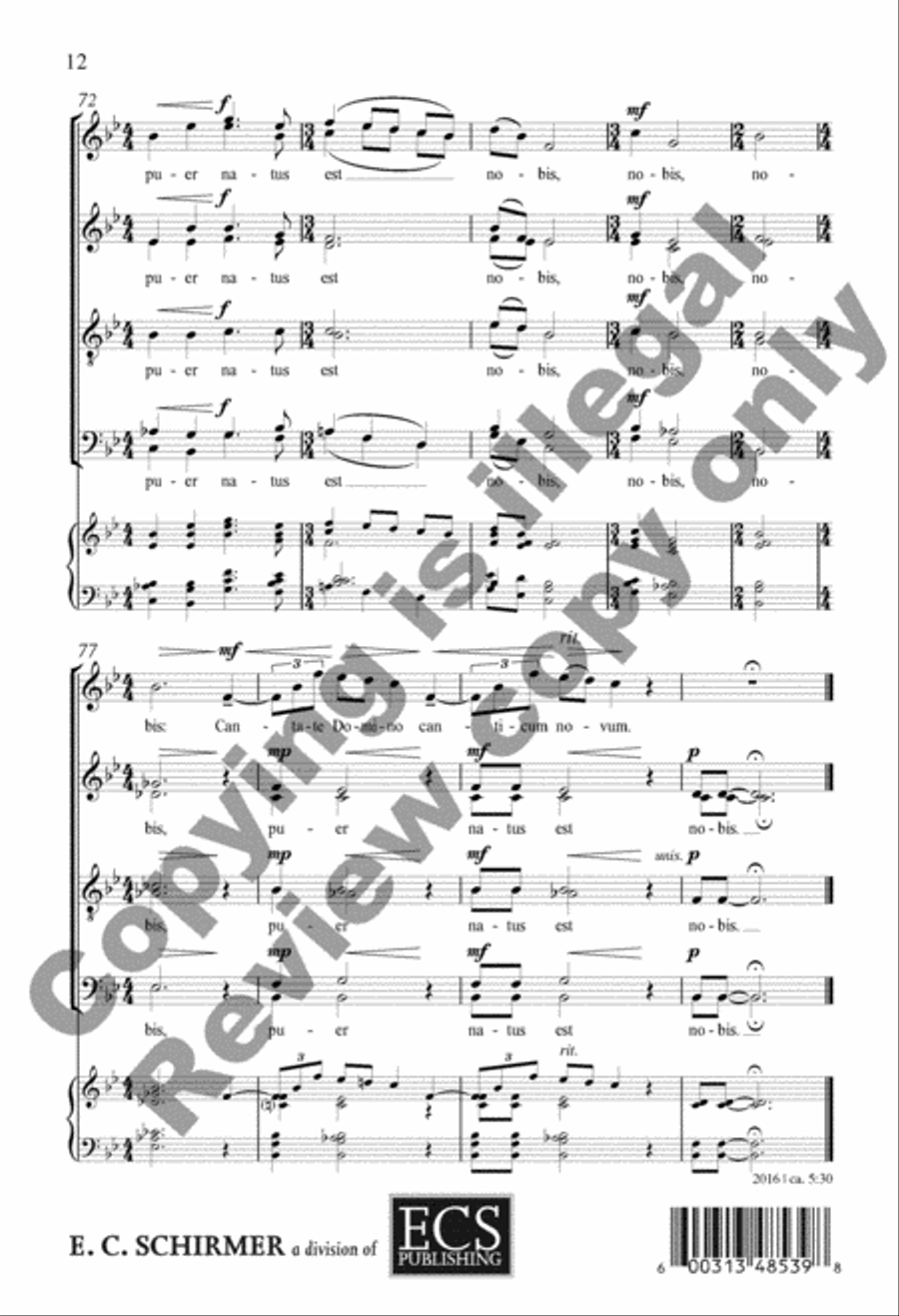 Puer natus est nobis Divisi scores gallery preview page 23