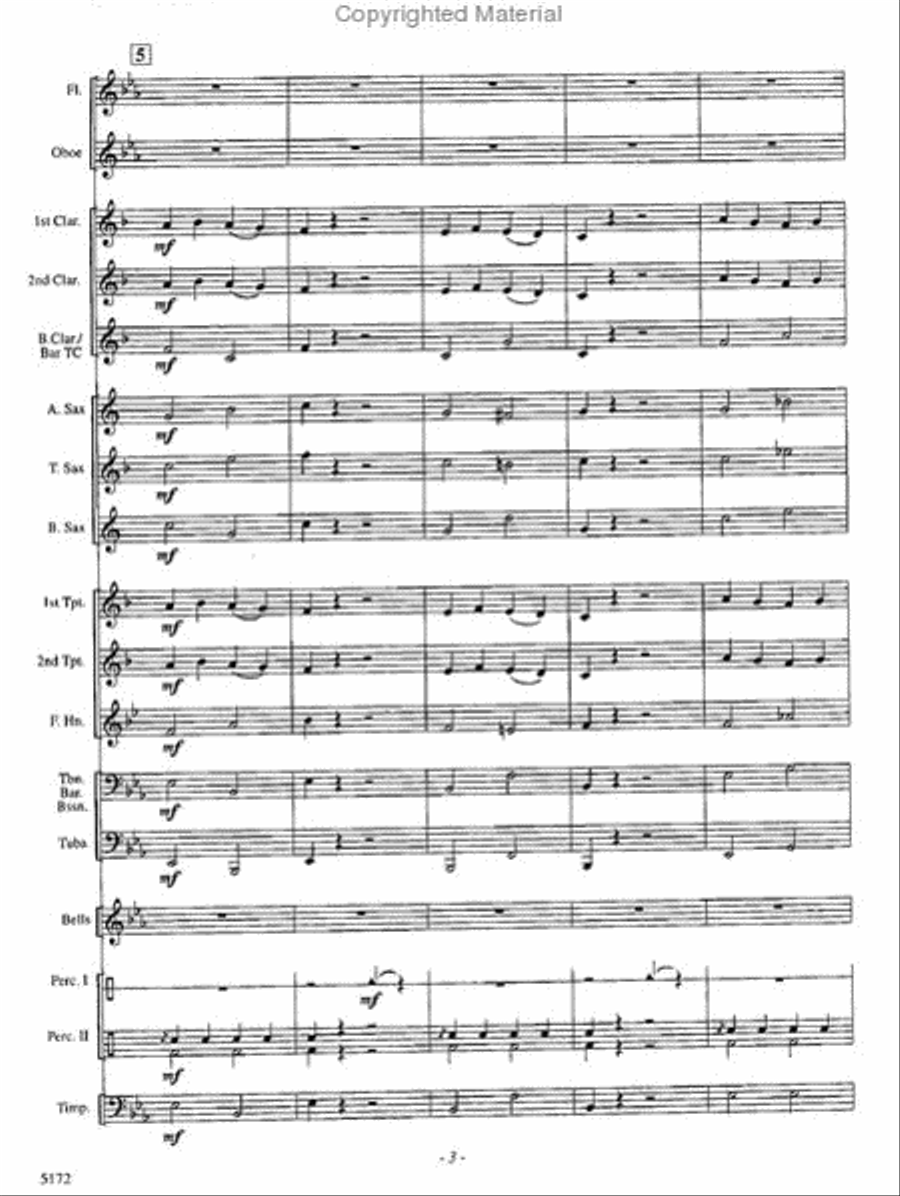 Triangle Time Triangle Time Concert Band scores gallery preview page 3