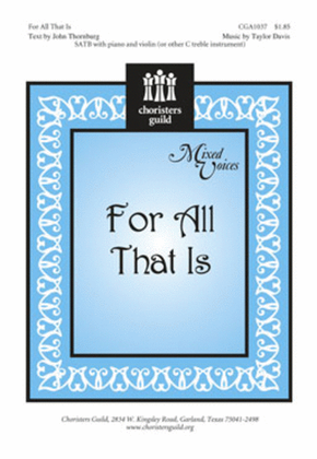 Book cover for For All That Is