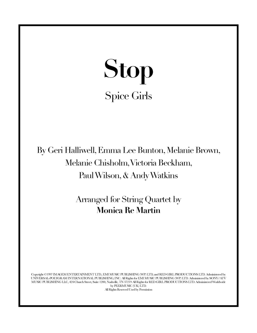 Stop String Quartet scores gallery preview page 1