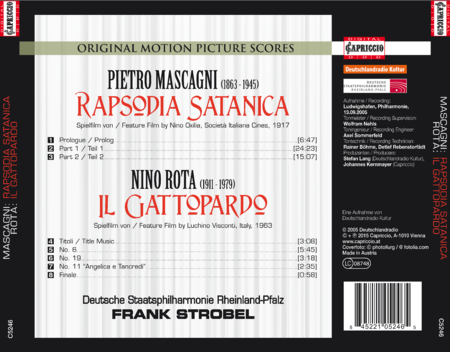 Original Motion Picture Score: Rapsodia Satanica - Il Gattopardo image number null