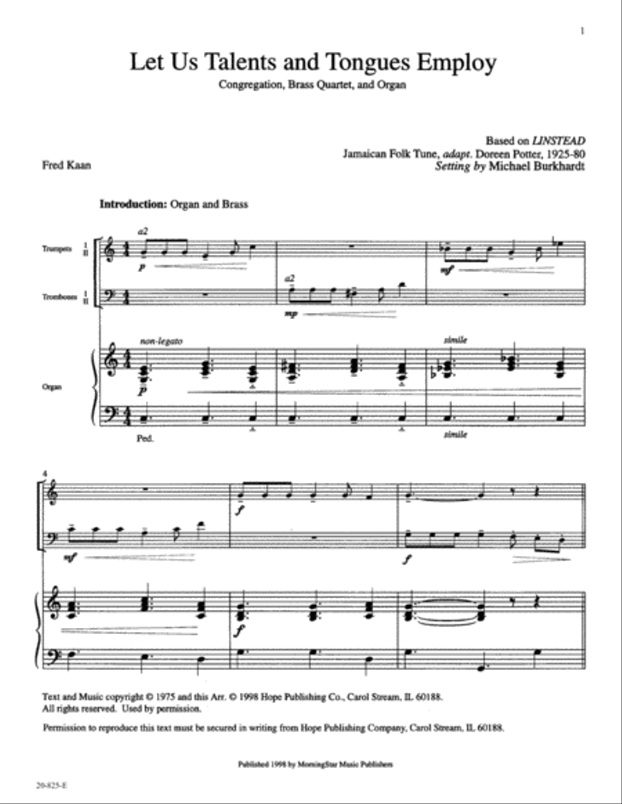 Let Us Talents and Tongues Employ Choir scores gallery preview page 2