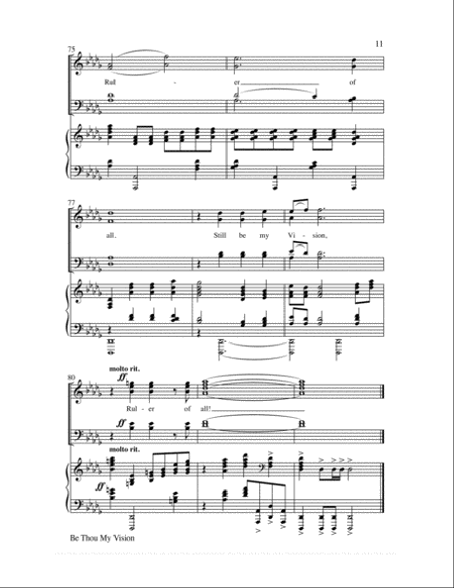 Be Thou My Vision 4-Part scores gallery preview page 11