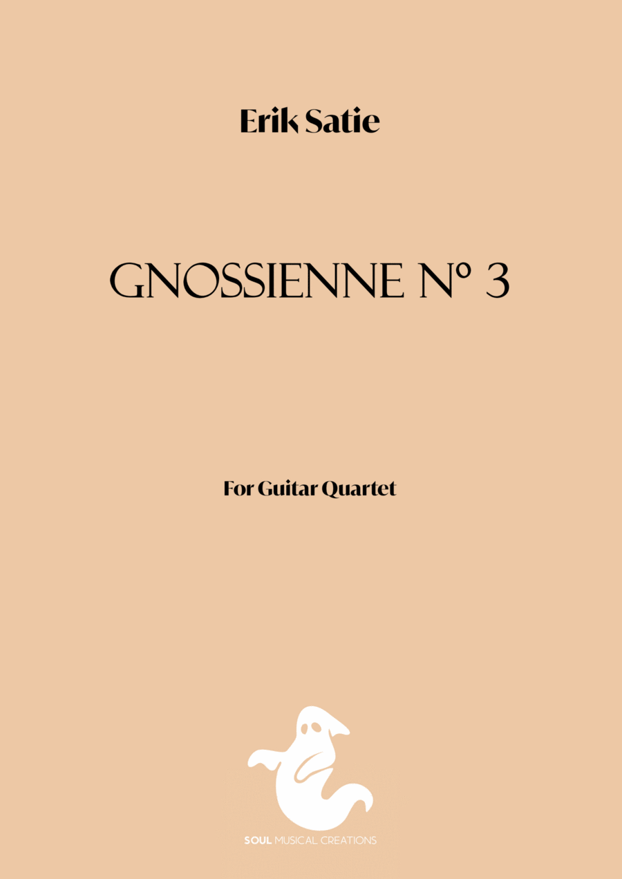Gnossienne nº 3 (4 Guitars) - Score Only Guitar Ensemble scores gallery preview page 1