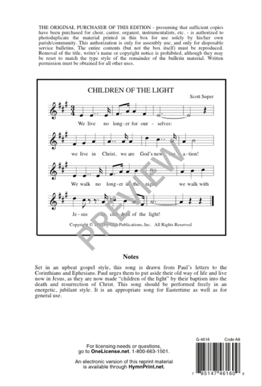 Children of the Light 4-Part scores gallery preview page 8
