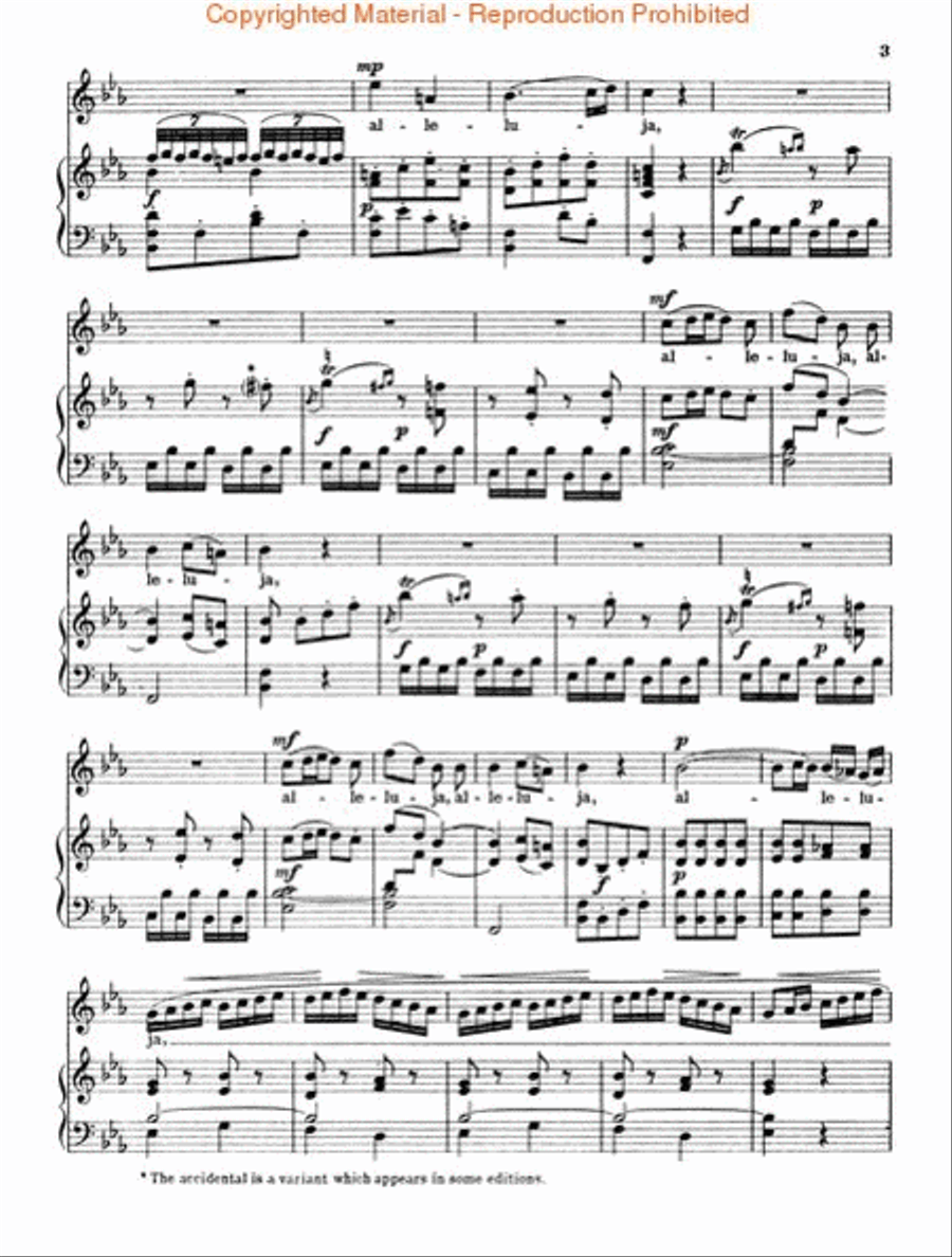 Alleluia (from Exsultate, jubilate) Voice scores gallery preview page 3