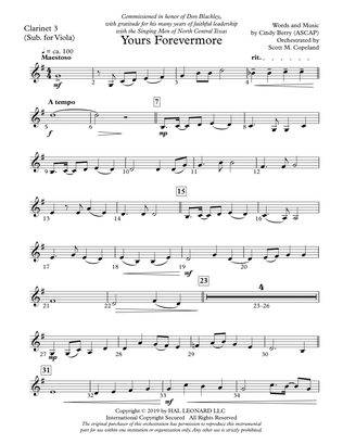 Book cover for Yours Forevermore - Clarinet 3 (Sub. Viola)