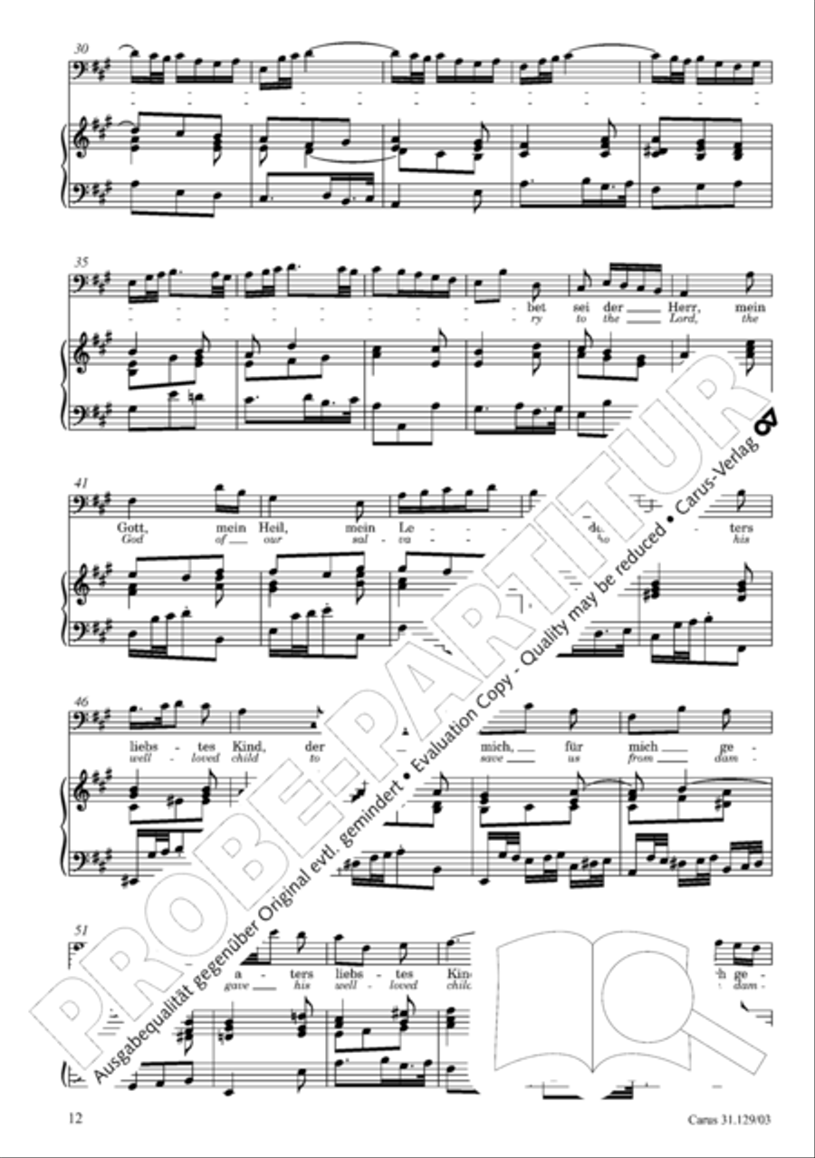 All glory to the Lord, our God (Gelobet sei der Herr, mein Gott) 4-Part scores gallery preview page 15