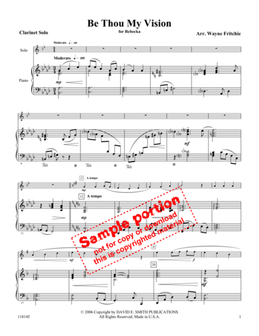 Be Thou My Vision Be Thou My Vision Clarinet Solo scores gallery preview page 2