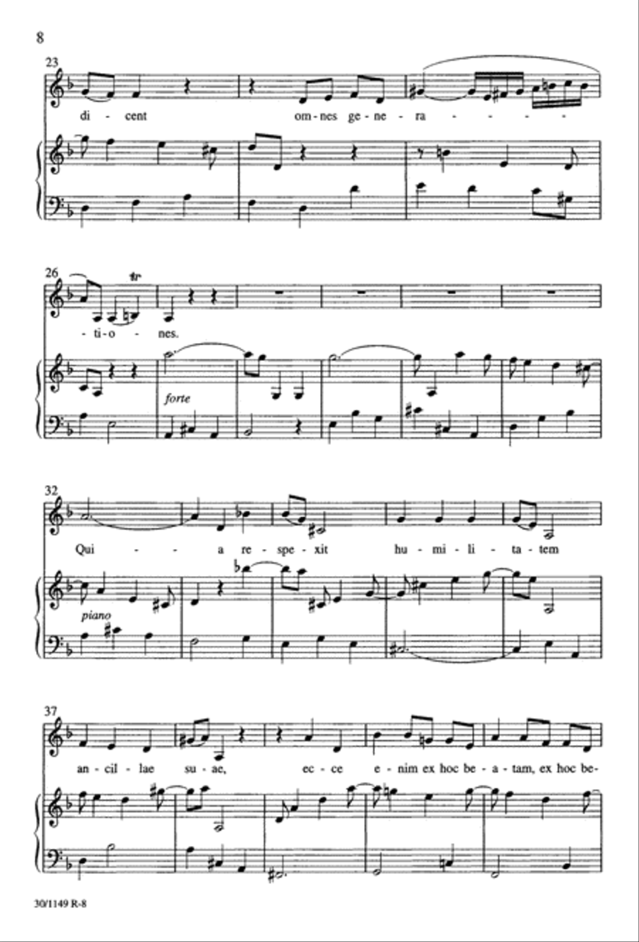 Magnificat in F - Choral Score 4-Part scores gallery preview page 18