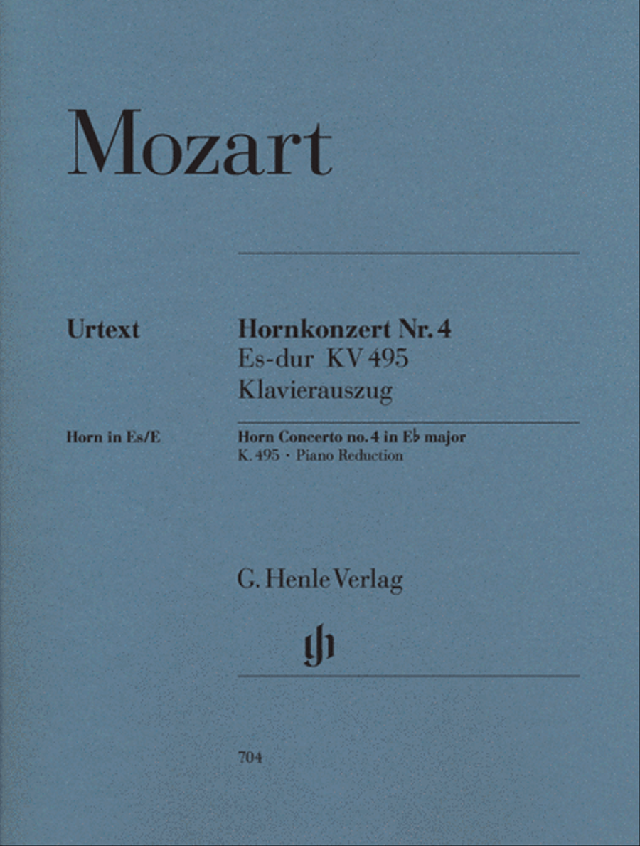Concerto for Horn and Orchestra No. 4 in E Flat Major, K.495 Piano Accompaniment scores gallery preview page 1